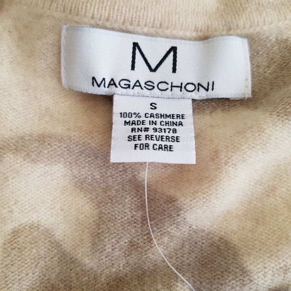 NWT 100% Cashmere Magaschoni Long Line Open Cardigan Size Small Camouflage - Picture 6 of 8